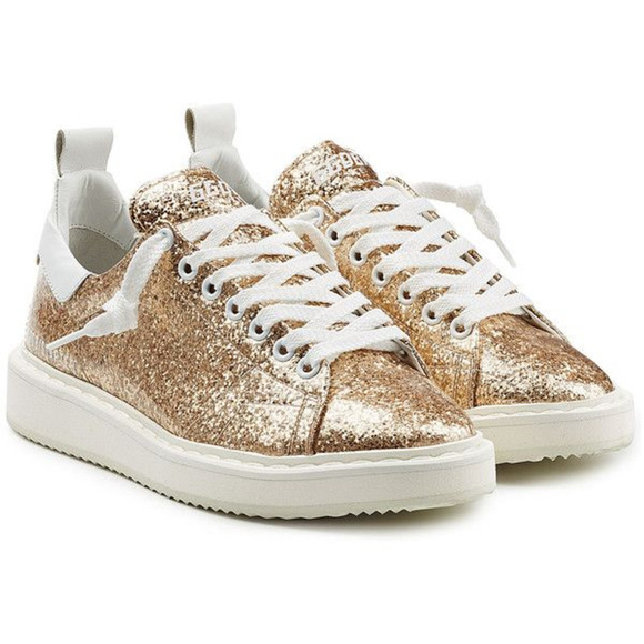 Golden Goose Shoes - Golden Goose Starter Glitter Sneakers Gold Size 8.5